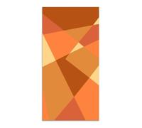 Tapis Vinyle Panorama Géométrie Abstraite Orange 60x110 cm - Tapis pour Cuisine, Bureau et Salon en PVC