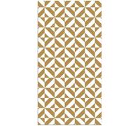 Tapis Vinyle Panorama Géométrie Moutarde 40x80 cm - Tapis pour Cuisine, Bureau et Salon en PVC