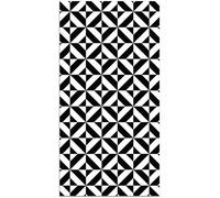 Tapis Vinyle Panorama Géométrie Noir 80x150 cm - Tapis pour Cuisine, Bureau et Salon en PVC