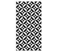 Tapis Vinyle Panorama Géométrie Noir 80x250 cm - Tapis pour Cuisine, Bureau et Salon en PVC