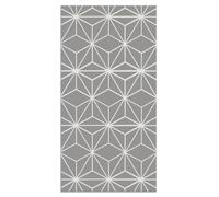 Tapis Vinyle Panorama Lignes d'Étoiles Grises 60x200 cm - Tapis pour Cuisine, Bureau et Salon en PVC