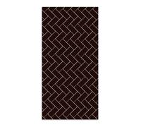 Panorama Tapis du Sol Cuisine Salle de Bain - Différentes Tailles - (Mosaïque de Briques Noires 60x110 cm)