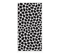 Tapis Vinyle Panorama Motif Pavé Noir 80x150 cm - Tapis pour Cuisine, Bureau et Salon en PVC