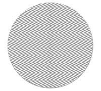 Tapis Vinyle Panorama Ronde Épis de Blé Gris 100x100 cm - Tapis pour Cuisine, Bureau et Salon en PVC