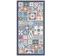 Tapis Vinyle Panorama Style Carreaux Ciments Multicoleur 60x110 cm - Tapis pour Cuisine, Bureau et Salon en PVC