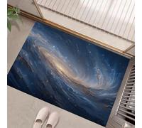 Tapis Voie Lactée D'Entrée Intérieur,Tapis De Porte Panorama De Style Science-Fiction Absorbe Paillasson Lavable en Machine Facile À Nettoyer pour Chambre,Cuisine - 40 X 60 cm, Bleu Foncé