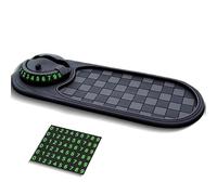Tapis Voiture Antidérapant Support Téléphone Portable Tapis Multifonction pour Voiture Support de téléphone Universel Rotatif et antidérapant avec numéro de stationnement temporaire