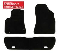 DBS - Tapis de Sol Voiture - sur Mesure - Adapté à Votre Peugeot/Citroen Partner Tepee/BERLINGO 2 (04/2008-08/2018) Antidérapant : Clips de Fixation et Autogrip - Protection du Pont arrière