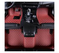 Tapis Voiture Caoutchouc pour A6 C6 4F 2004-2011 Tapis De Sol en Cuir 3D(Style 1 Wine Red)