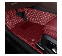 Tapis Voiture Caoutchouc pour Benz W211 2003-2008 Tapis De Sol Bicolores(Wine Red 1set)