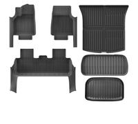 Tapis Voiture pour Tesla pour Model Y pour Juniper 2025 Tapis Sol Toutes Saisons Tapis Coffre Coussin Dossier Coffre Tapis Sol avec Bandes Protection Seuil Porte Tapis Voiture Tous Temps Voiture(TPE-