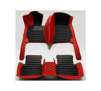 Tapis Voiture Tapis Sol Voiture en Cuir Luxe pour Maserati pour Levante 2016 2017 2018 2019 2020 Couverture Complète 3D Tapis Sol Voiture(Style 4 Black)
