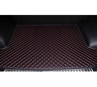 Tapis Voyage Résistants à l'eau Tapis De Coffre De Voiture pour Toyota pour Crown S180 S200 S210 2003-2018 Tapis De Coffre en Cuir Tapis De Doublure De Cargaison Arrière(Black with Red,Size 1)