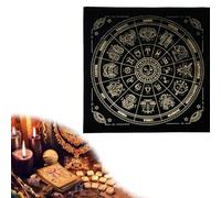 Tapis Voyance Tapis Oracle pour Cartes et Tarot Divinatoire Nappe d'Autel en Velours pour Cartomancie et Pendule Divinatoire