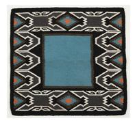 Tapis western pour cheval Westride Navajo Franck Perret Nebraska Bleu 86 x 91 cm