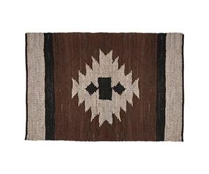 Tapis "Wild" - cuir & coton 120x170 cm - Atmosphera créateur d'intérieur