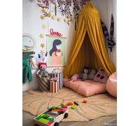 Tapis XL Natural Monstera ocre TU