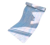 Tapis Yoga Tapis de yoga antidérapant for la maison, tapis de fitness résistant à la lumière for femmes(Deep Blue,183x61x6mm)