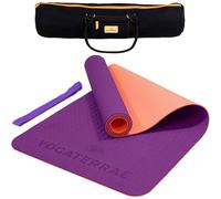 Tapis yoga violet corail tpe sangle sac
