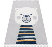 Tapis YOYO GD50 gris / blanc - Nounours pour enfants, structurel, sensoriel Strapce gris 120x170 cm