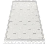 Tapis YOYO GD62 blanc / gris - Nuages pour enfants, structurel, sensoriel Strapce beige 160x220 cm