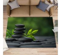 Tapis Zen Stone 152,4 x 279,4 cm, tapis de méditation pour chambre de garçon, tapis de yoga pour chambre à coucher, tapis antidérapant pour ordinateur, salle de jeux, dortoir