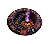 Tapis Zone Illusion d'Optique Tapis Abîme Rond Effrayant En Peluche