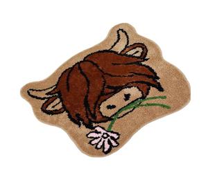 TapisdeBain En Forme De Vache Des Highlands - TapisdeSol De Cuisine Antidérapant, TapisdeSalle De Bain Doux Et Absorbant, Décoration Mignonne En Forme De Vache, TapisdeDouche Antidérapant | Ac
