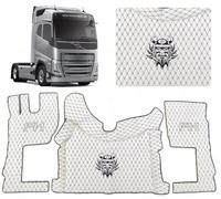 Tapisets de voiture pour habitacle de camion, tapis compatible avec VOLVO FH 4 FH 5 (beige (fils noirs))