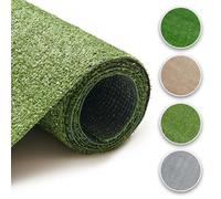 TAPISO Canyoo Gazon Synthétique Extérieur au Mètre Tapis Gazon Pelouse Artificielle Terrasse Balcon Jardin Vert Résistant aux Intempéries Épaisseur 7 mm 400 x 400 cm