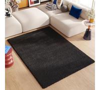 TAPISO Essence Tapis Shaggy Poils Longs Moderne Anthracite Uni Tapis Salon Chambre Adulte Enfant Descente de Lit Moelleux Super Soft Epais Oeko-TEX 160 x 220 cm