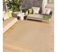 TAPISO Mono Carré Tapis Poil Court Intérieur Design Moderne Beige Motif Uni Tapis Salon Chambre Adulte Salle à Manger Cuisine Résistant Extérieur Oeko-TEX 160 x 160 cm