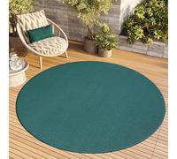 TAPISO Mono Rond Tapis Poil Court Intérieur Design Moderne Bleu Foncé Motif Uni Tapis Salon Chambre Adulte Salle à Manger Cuisine Résistant Extérieur Oeko-TEX 240 x 240 cm