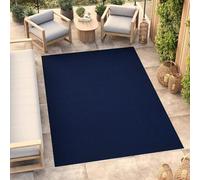 TAPISO Mono Tapis Poil Court Intérieur Design Moderne Bleu Marine Motif Uni Tapis Salon Chambre Adulte Salle à Manger Cuisine Résistant Extérieur Oeko-TEX 200 x 300 cm