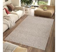 TAPISO Nizza Tapis Poils Courts Antidérapant Lavable Moderne Beige Foncé Moucheté Tapis Salon Chambre Adulte Enfant Cuisine Entrée Oeko-TEX Résistant 160 x 220 cm