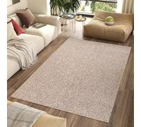 TAPISO Nizza Tapis Poils Courts Antidérapant Lavable Moderne Beige Moucheté Tapis Salon Chambre Adulte Enfant Cuisine Entrée Oeko-TEX Résistant 120 x 170 cm