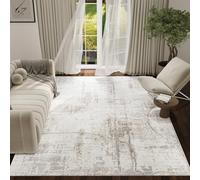 TAPISO Trend Tapis à Poil Court - Moderne de Haute Qualité - Élégant Tapis de Salon en Gris Beige - Rayures Estompées - Facile d’Entretien- Oeko-TEX 160 x 230 cm