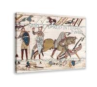 Tapisserie Bayeux - Bataille d'Hastings - La mort de Harold II 1070 - Poster sur toile pour chambre à coucher, bureau, chambre à coucher, décoration murale esthétique, cadre cadeau 1