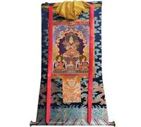 Tapisserie Bouddhiste Thangka Impression giclée encadrée à la Main, Motif Thangka tibétain, décoration Murale, 120 x 81 cm, Multicolore, Plus de 300 Motifs(Frame Color 8)