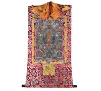 Tapisserie bouddhiste, Thangka tibétain Manjusri, impression giclée haute résolution, double couche, tapisserie bouddhiste encadrée, tenture murale, 119,4 x 81,3 cm, multicolore(Frame Color 1)