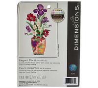 Dimensions Tapisserie de Mini Floral élégant Kit-5 "X 7" surpiqué en Fil