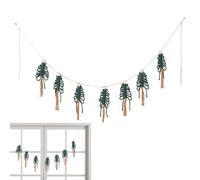 Tapisserie de Noël | Arbre Boho Art Pariétal avec étoiles | Tapisserie Guirlande Réutilisable | Pour Salon Entrée Chambre Entrée Porche Fenêtre Porte Étagère