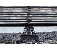 Tapisserie déco poster BONJOUR PARIS 3 x 2,70 m | Déco et photo murale XXL Qualité HD Scenolia