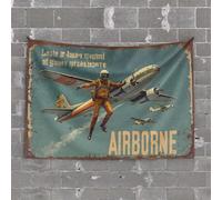 Tapisserie décorative pour porte de chambre à coucher - Aventure aérienne : un voyage parachutiste au-dessus du ciel - Décoration de chambre à coucher (100 x 150 cm)