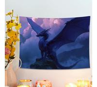 Tapisserie dragon majestueux, art mural fantastique pour chambre à coucher, salon, dortoir, tapisserie enchanteresse pour esthétique 101,6 x 76,2 cm