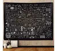 Tapisserie extra large pour salle de classe pour décoration de fond de laboratoire scientifique, nappe sur le thème des mathématiques, tapisserie murale à suspendre pour chambre à coucher, dortoir,