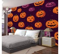 Tapisserie Halloween,Dessins animés amusants citrouille de dessin animé,Décoration Murale pour la Décoration de la Fête de la Photographie 70x100cm