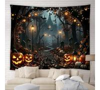 Tapisserie Halloween Effrayant Couverture Murales | Décoration Murale Tenture Murales Pour Fête Dortoir Chambre,73x95cm