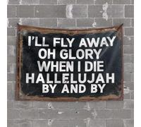 Tapisserie humoristique I'Ll Fly Away Oh Glory. Tapisserie décorative pour porte de chambre, arrière-cour ou bar (75 x 100 cm)