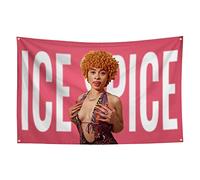 Tapisserie humoristique motif drapeau épices de glace pour décoration de dortoir, chambre à coucher, salon, dortoir à suspendre avec 4 œillets de basse 0,9 x 1,5 m (couleur 2)